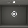 Deante ANDANTE Granitspüle 60 x 52 cm 1-Becken rechteckig mit Raumsparsiphon Anthrazit Metalic