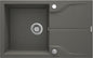 Deante ANDANTE FLUSH Granitspüle mit Abtropffläche flächenbündige Montage Anthrazit Metallic
