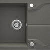 Deante ANDANTE FLUSH Granitspüle mit Abtropffläche flächenbündige Montage Anthrazit Metallic