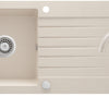 Deante ZORBA Granitspüle mit Abtropffläche + Armatur (Küchen-Set) 76 x 44 cm Beige