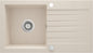 Deante ZORBA Granitspüle mit Abtropfbereich 76 x 44 cm reversibel Beige