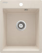Deante CORIO Granitspüle 40 x 50 cm 1-Becken schmal mit Raumsparsiphon Beige