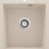 Deante CORIO Granitspüle 40 x 50 cm 1-Becken schmal mit Raumsparsiphon Beige