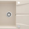 Deante CORIO Granit-Küchenspüle mit Abtropffläche 86 x 50 cm 1-Becken Beige