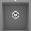 Deante CORIO Granitspüle 40 x 50 cm 1-Becken schmal mit Raumsparsiphon Grau Metallic
