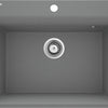 Deante CORIO Granitspüle 60 x 50 cm 1-Becken mit Raumsparsiphon Grau Metallic