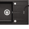 Deante LEDA Granitspüle mit Abtropffläche + flexible Armatur (Set) 67 x 44 cm Graphit / Schwarz