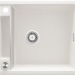 Deante MAGNETIC Granitspüle mit modularer Ablagefläche 1-Becken 56 x 50 cm Alabaster