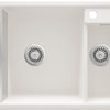Deante MAGNETIC Granitspüle mit modularer Ablagefläche 1,5-Becken 69 x 50 cm Alabaster