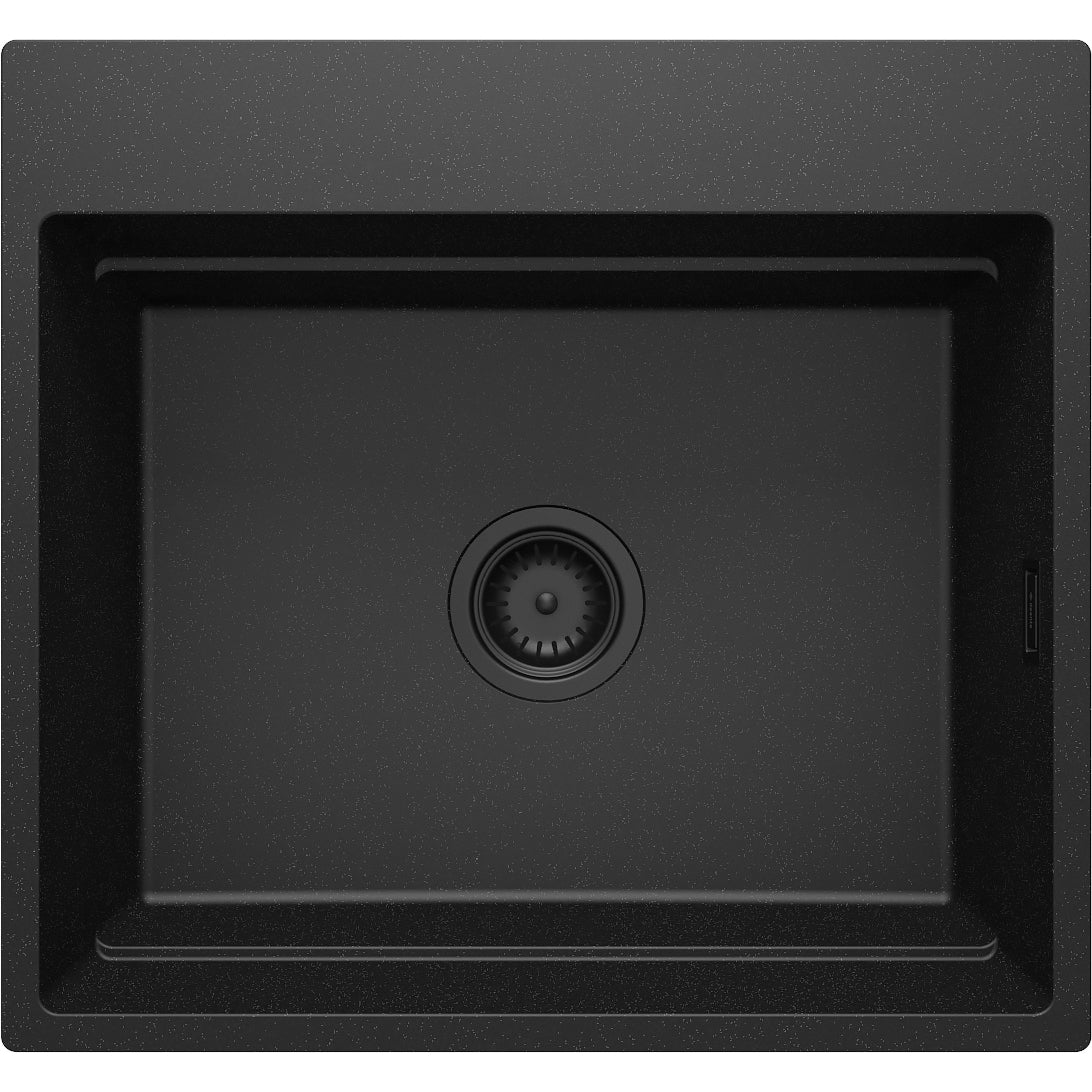 Deante MAGNETIC Granitspüle mit geräumigem Becken modular 56 x 50 cm Graphit Metallic