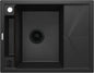 Deante MAGNETIC Granitspüle Abtropffläche & modulare Ablage 64 x 50 cm Graphit Metallic
