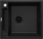 Deante MAGNETIC Granitspüle mit modularer Ablagefläche 1-Becken 56 x 50 cm Schwarz