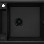 Deante MAGNETIC Granitspüle mit modularer Ablagefläche 1-Becken 56 x 50 cm Schwarz