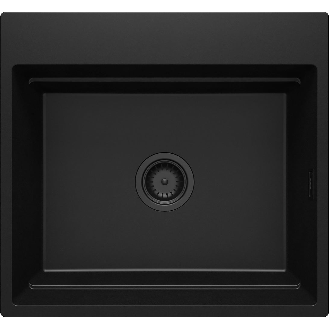 Deante MAGNETIC Granitspüle mit geräumigem Becken modular 56 x 50 cm Schwarz