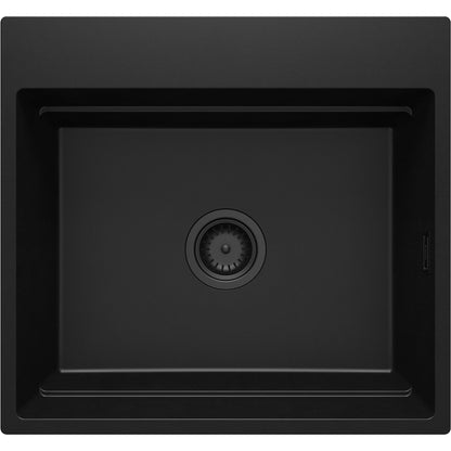Deante MAGNETIC Granitspüle mit geräumigem Becken modular 56 x 50 cm Schwarz