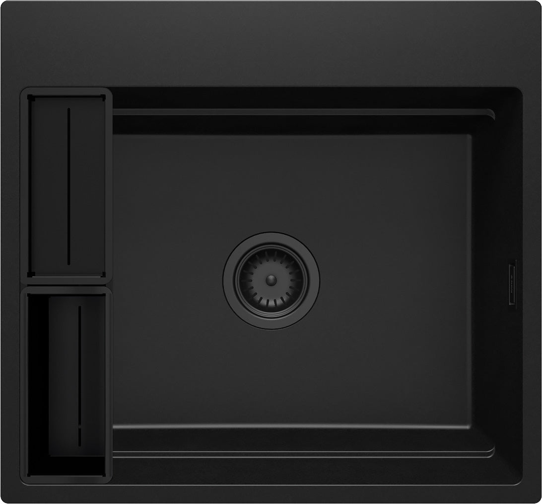 Deante MAGNETIC Granitspüle mit geräumigem Becken modular 56 x 50 cm Schwarz
