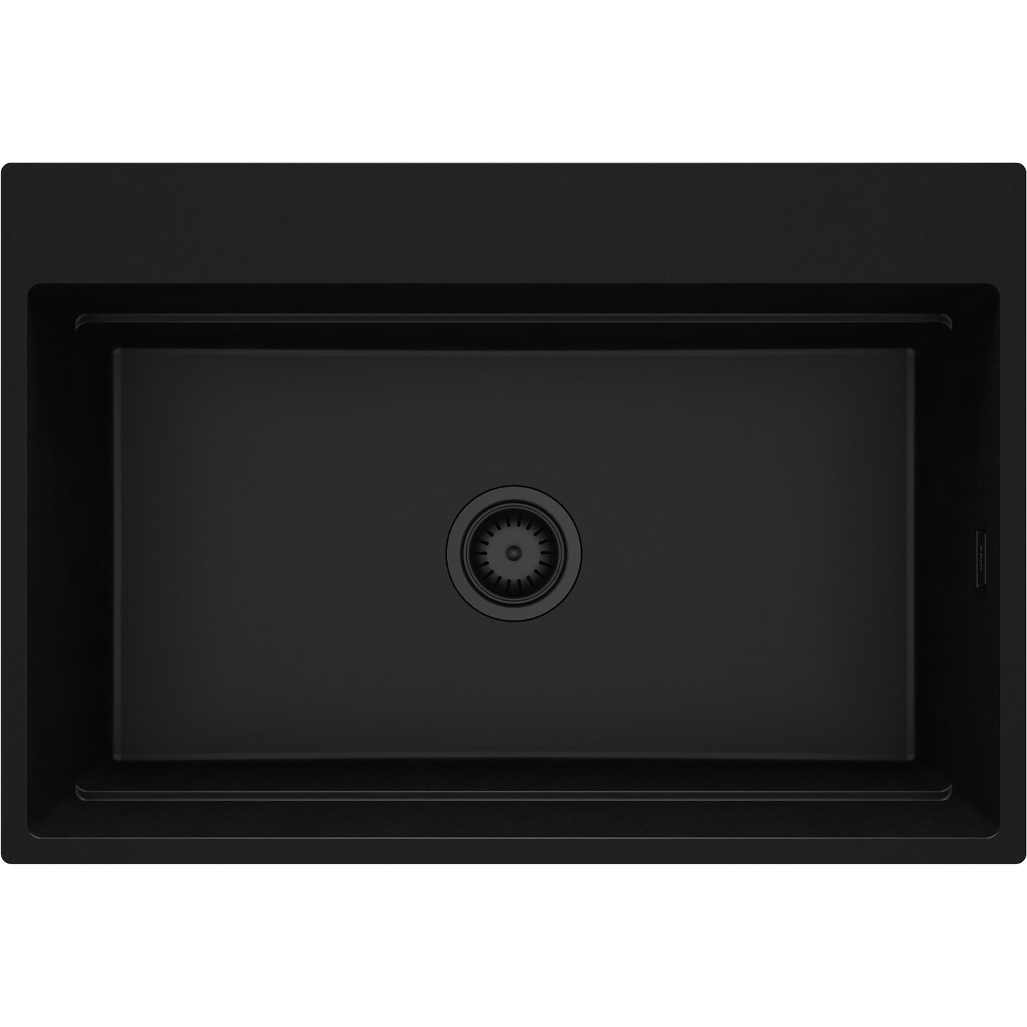 Deante MAGNETIC Granitspüle mit geräumigem Becken modular 76 x 52 cm Schwarz
