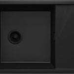Deante MAGNETIC Granitspüle Abtropffläche & modulare Ablage 82 x 50 cm Schwarz