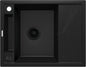 Deante MAGNETIC Granitspüle Abtropffläche & modulare Ablage 64 x 50 cm Schwarz
