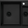 Deante MAGNETIC Granitspüle mit modularer Ablagefläche 1,5-Becken 69 x 50 cm Schwarz
