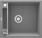 Deante MAGNETIC Granitspüle mit modularer Ablagefläche 1-Becken 56 x 50 cm Grau Metallic