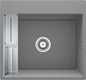 Deante MAGNETIC Granitspüle mit geräumigem Becken modular 56 x 50 cm Grau Metallic