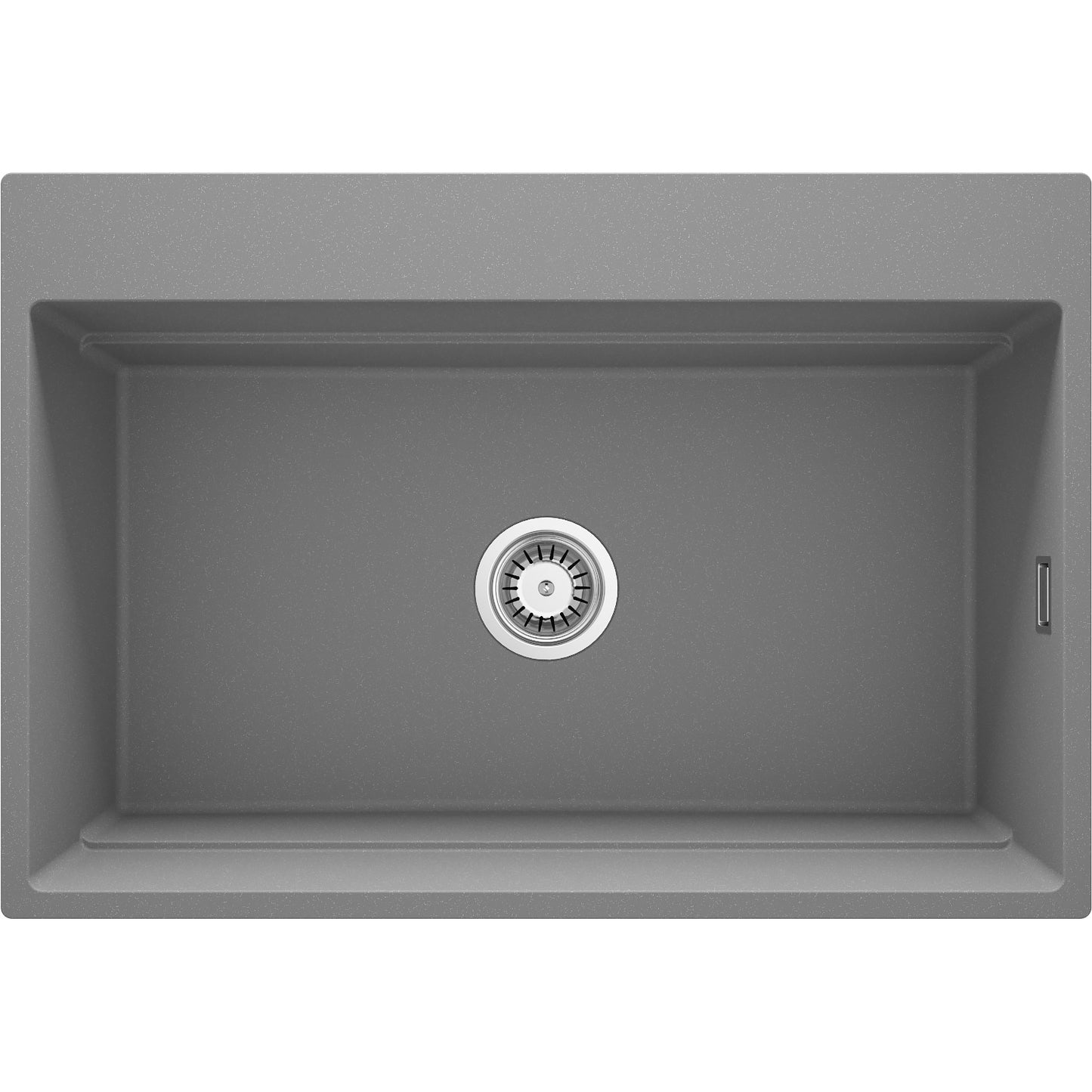Deante MAGNETIC Granitspüle mit geräumigem Becken modular 76 x 52 cm Grau Metallic