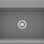 Deante MAGNETIC Granitspüle mit geräumigem Becken modular 76 x 52 cm Grau Metallic