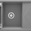 Deante MAGNETIC Granitspüle Abtropffläche & modulare Ablage 64 x 50 cm Grau Metallic
