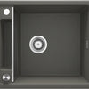 Deante MAGNETIC Granitspüle mit modularer Ablagefläche 1-Becken 56 x 50 cm Anthrazit Metallic