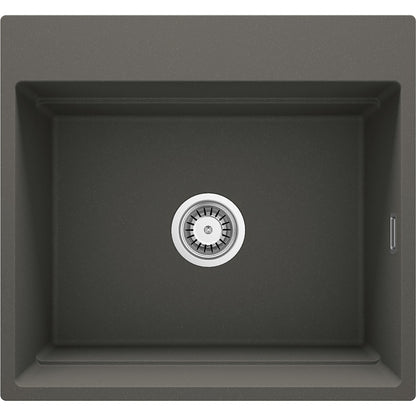 Deante MAGNETIC Granitspüle mit geräumigem Becken modular 56 x 50 cm Anthrazit Metallic