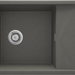 Deante MAGNETIC Granitspüle Abtropffläche & modulare Ablage 82 x 50 cm Anthrazit Metallic