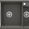 Deante MAGNETIC Granitspüle mit modularer Ablagefläche 1,5-Becken 69 x 50 cm Anthrazit Metallic