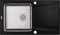 Deante PRIME Küchenspüle aus Granit und Edelstahl mit Abtropffläche Graphit Metalic / Stahl