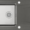Deante PRIME Küchenspüle aus Granit und Edelstahl mit Abtropffläche Anthrazit Metalic