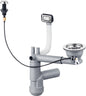 Deante SPACE SAVER automatischer Siphon für Granitspülen mit 1 Becken Stahl gebürstet