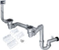 Deante Siphon für Edelstahl-Aufsatzspülbecken mit 2 Becken für 2" Abfluss Grau