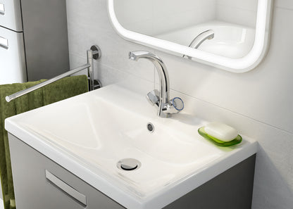 Deante TENO Waschbeckenarmatur Zweigriffarmatur lang Chrom