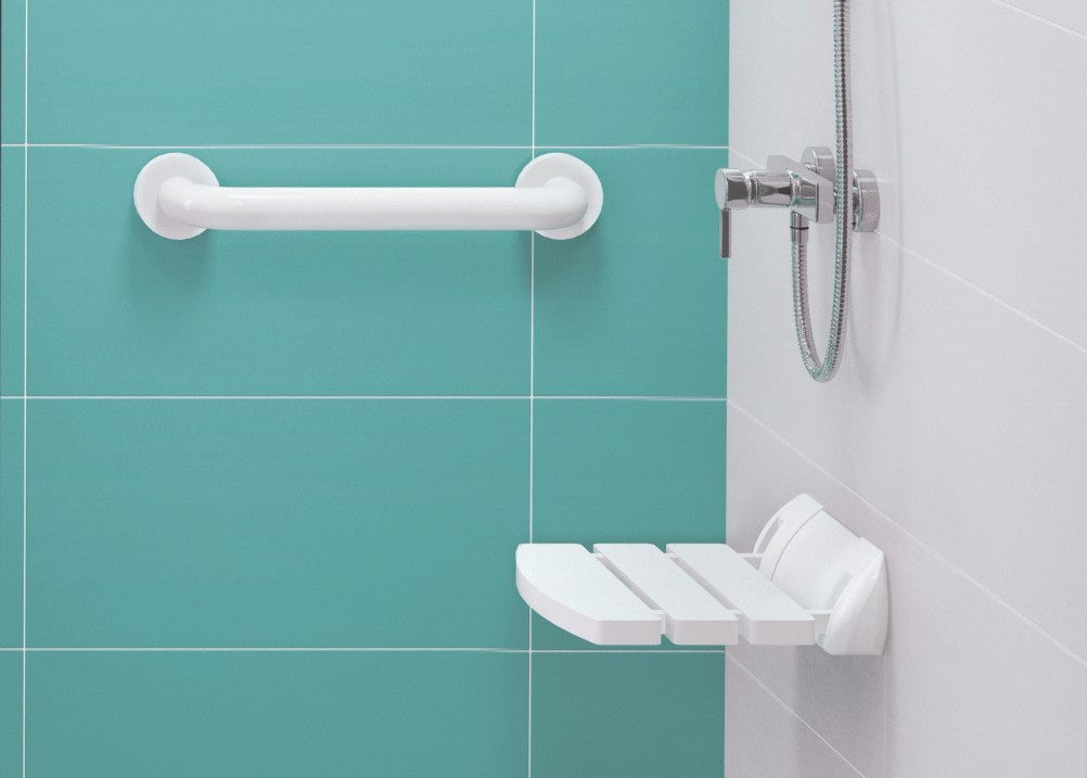 Deante VITAL Duschklappsitz Badezimmer-Klappsitz Weiß